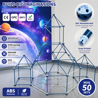Kit de construction de fort, jouet STEM, blocs de construction en ABS, 168 pièces, tente de jeu intérieure et extérieure, unisexe, à partir de 3 ans, DIY