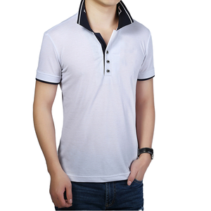 Polo Casual Oversize para Hombre con Diseño Liso a Cuadros, Material de Algodón/Fibra de Bambú, 200 Gramos de Peso de Tela, Diseño Liso - Product Image 1