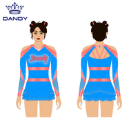 Haute qualité Applique Logo Cheerleading uniforme ensembles jeunesse danse jupes Spandex diamants Cheer compétition porter