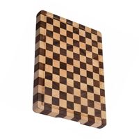 Planche à découper OEM avec rainures à jus Bloc de boucher de cuisine Plateau de service Planche à découper pour échecs à grains d'extrémité