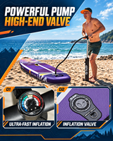 Planche de paddle gonflable en PVC certifiée CE E SUP - Construction Drop Stitch, pompe incluse, facile à transporter, garantie de 2 ans