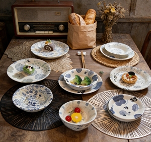 Factory Direct Price Contemporary Popular Household Hotel Ceramic Stoneware Eco-Friendly Oven Dishwasher Safe <b>Dinnerware</b> <b>Sets</b> - Product Image 4