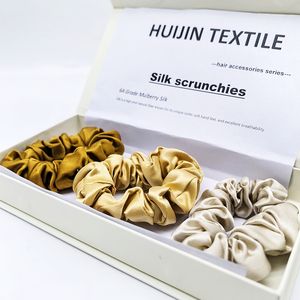 100% Moerbei Zijde Haar <span class=keywords><strong>Scrunchies</strong></span> Set Custom Elastische Paardenstaart Houder Haar Stropdassen Voor Dames Meisjes Premium Kwaliteit Haarbanden - Product Image 2