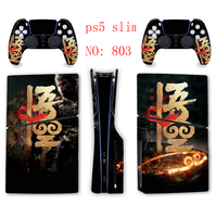 Autocollants en vinyle pour jeux vidéo Myth Wukong pour PS5 Slim, autocollants pour console Myth Wukong pour PS5, accessoires de jeu pour PS5 Slim
