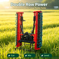 1JSZ-460 Batteuse de riz pliable pour tracteur, niveleuse de boue, machine de préparation du sol pour rizières - DunTian