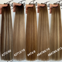 Cheveux vierges européens de haute qualité, certifiés RoHS ISO, double trame, pour fixation par micro-anneaux, retour facile.