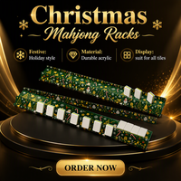 Himore – Supports de Mahjong de Noël sur mesure en gros, supports de Mahjong en acrylique festonné de haute qualité, faible MOQ, supports de Mahjong 20