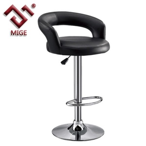 <b>Bar</b> <b>Stool</b> Nordic Rustic Classic High Kitchen Counter Metal Chair PU Fabric Wooden Swivel Modern <b>Leather</b> <b>Bar</b> <b>Stool</b> With Back - Product Image 2