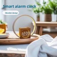 Réveil intelligent New Sunrise, compagnon de sommeil, lampe de bureau colorée, musique au son de bruit blanc, design moderne minimaliste, commande tactile
