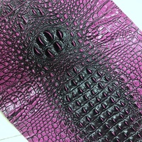Cuir PVC gaufré crocodile bicolore marron imperméable pour sacs à main, meubles, golf et usage décoratif