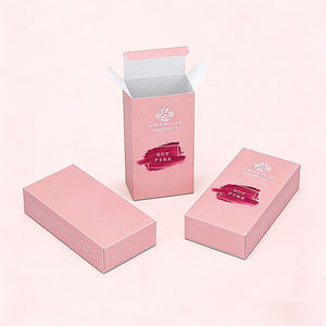Custom Logo Luxury Pink Paper Boxes Cardboard <b>Gift</b> Cosmetic Packaging <b>Box</b> - Product Image 6