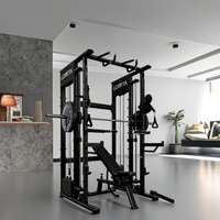 Machine Smith multifonctionnelle de qualité commerciale en acier, équipement d'entraînement complet pour salle de sport à domicile, fournie directement par l'usine