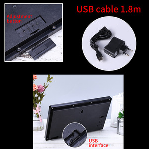 Yizhi hình chữ nhật kỹ thuật số LED đồng hồ lịch đa chức năng LED hiển thị báo động đồng hồ treo tường với ngày và nhiệt độ - Product Image 4