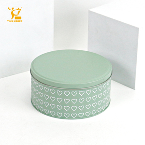 Tinsmaker bán buôn biểu tượng tùy chỉnh cấp thực phẩm bánh ngọt Cookie <span class=keywords><strong>tin</strong></span> có thể Vòng Vàng Hồng rỗng kim loại hộp thiếc Container có nắp đậy - Product Image 4