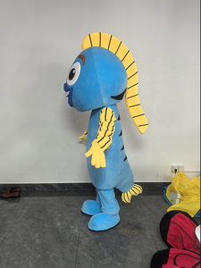 2025 alta calidad estilo personalizado Walkable personaje grande <span class=keywords><strong>Animal</strong></span> dibujos animados pez azul mascota disfraz a la venta - Product Image 3