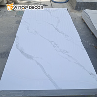 Feuille de marbre UV de PVC de panneau décoratif de mur flexible brillant élevé