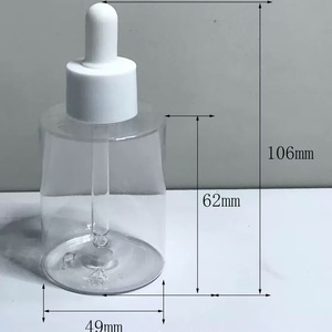 50ml phẳng Vai Hình Trụ tinh dầu chai 100ml <span class=keywords><strong>Pet</strong></span> nhựa trong suốt Chai nhỏ giọt mỹ phẩm tinh chất chai - Product Image 2