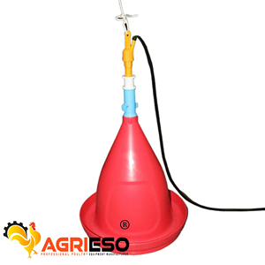Agrieso, equipo avícola de alta calidad, Material plástico PP, <span class=keywords><strong>bebedero</strong></span> automático para pollos, bebederos colgantes con <span class=keywords><strong>campana</strong></span> roja para Gallinero - Product Image 5