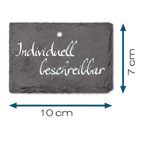 <span class=keywords><strong>Étiquette</strong></span> autocollante en pierre à aiguiser, marqueur de jardin, en <span class=keywords><strong>ardoise</strong></span> noire naturelle, avec tige suspendue en acier inoxydable - Product Image 3