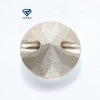 Pierre à coudre en cristal de verre de haute qualité, à fond pointu et trou croisé, taille ronde, pour accessoires vestimentaires, DIY, chemises, sacs et boutons