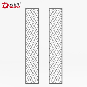 Dragonshelf Iron Wood Shelf Four-column Reticulated Backplane Steel-wood Single-side Rack <strong>Modern</strong> <strong>Shelves</strong> for Clothing Store - Product Image 6