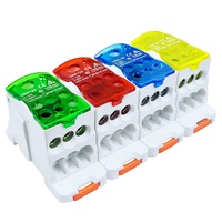 Caja de Conexiones para Instalación en Riel ZHNL UKK, Bloques de Terminales de Salida 80/125/160A, Resistente a la Oxidación, Caja de Conexiones Múltiple de Una Entrada