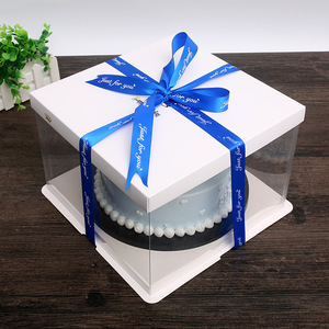 Transparent cake box 6 inch 8 inch 10 inch double height wedding cake boxes elegant