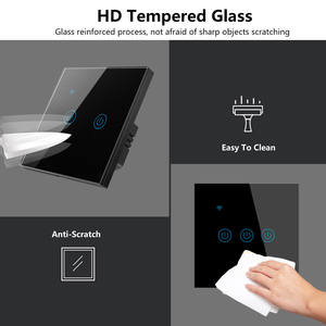 SLS EU pour Tuya Smart WiFi Touch Switch 2 Gang Panneau de verre Télécommande Fil en direct unique Compatible Google Alexa 10A 240V Fabriqué - Product Image 2