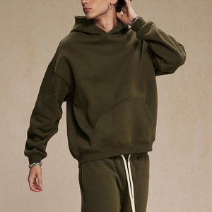 Sudadera de Invierno para Hombre de Alta Calidad, con Logotipo Personalizado, 100% Algodón, Resistente al Viento, Ecológica, Gruesa, con Bordado 3D, Estilo Urbano Holgado - Product Image 6