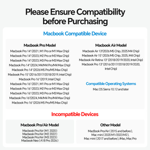 Base de Conexión PULWTOP para <span class=keywords><strong>MacBook</strong></span>, Monitor Dual 4K60Hz con 2 HDMI, Ethernet, USB-A/C 10Gbps, para <span class=keywords><strong>MacBook</strong></span> <span class=keywords><strong>Pro</strong></span>/Air M4/M5 - Color Medianoche - Product Image 6