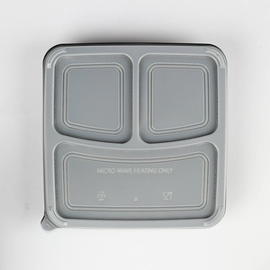 Dùng một lần tùy chỉnh PP Hot <span class=keywords><strong>microwavable</strong></span> thực phẩm Khay 3 ngăn <span class=keywords><strong>container</strong></span> thực phẩm lấy đi hộp - Product Image 4