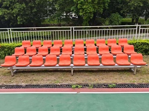 Folding Stadium Seats Blue Metal Bleachers Outdoor Foldable Grandstands - Product Image 5