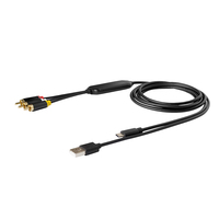 Cable Convertidor de Tipo C a RCA con Función de Carga y Duplicación, Resolución 480P, Revestimiento de PVC, para Monitor, Proyector, Altavoz, Micrófono, 1.8m