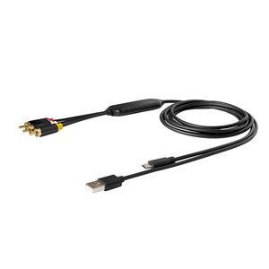 Kabel konverter Tipe C ke <span class=keywords><strong>RCA</strong></span>, dengan fungsi Cermin pengisian, jaket PVC resolusi 480P untuk mikrofon Speaker proyektor - Product Image 5