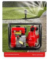 Pompe à eau diesel portable de 2/3/4 pouces - Pompe d'irrigation agricole à haut débit et haute pression OEM pour ferme, jardin, urgence