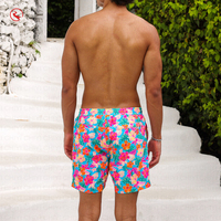 Celana Pendek Pria Model Boardshorts 2026, Diskon Besar, Kantong Belakang, Panjang Lebih Panjang, Motif Tropis, Pakaian Renang, Pakaian Pantai