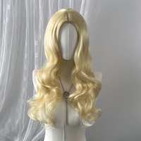Perruque ondulée de 26 pouces pour femme, douce et volumineuse, résistante à la chaleur, avec bonnet ajustable, style brésilien et vietnamien, pour femmes noires