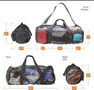 Custom Large Capacity <b>Foldable</b> Outdoor Diving Mesh Duffel <b>Bag</b> for Scuba Dive Snorkel Equipment Mesh Duffle <b>Beach</b> Tote <b>Bag</b> - Product Image 4