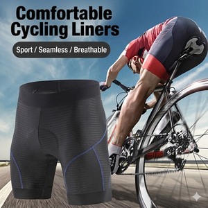 <span class=keywords><strong>Pantaloncini</strong></span> da Ciclismo Casual da Uomo, Alta Compressione, Imbottiti, Traspiranti, in Fibra Chimica Mista, <span class=keywords><strong>per</strong></span> Bici da Strada e <span class=keywords><strong>Montagna</strong></span> - Product Image 2
