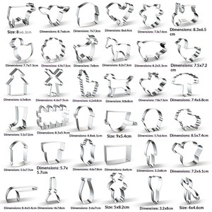 Utensilios <span class=keywords><strong>de</strong></span> Repostería <span class=keywords><strong>de</strong></span> Aleación Antiadherente <span class=keywords><strong>de</strong></span> Calidad Fantástica para Hogares Familiares: Cortadores Rígidos para Cupcakes y Pretzels con Diseños <span class=keywords><strong>de</strong></span> Lechones - Product Image 1
