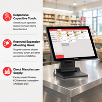 Système de point de vente tactile tout-en-un GSAN, prix d'usine, base pliable, Windows, 15 pouces, caisse enregistreuse pour magasin