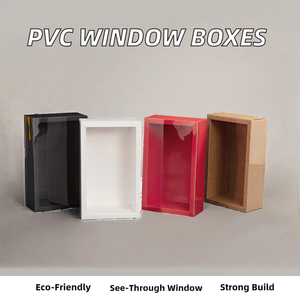 Scatola con Finestra in PVC Trasparente e Carta Kraft, Logo Personalizzato, Espositore Appendibile Pieghevole Riciclabile per Sapone, Caramelle, Biscotti e Alimenti - Product Image 2