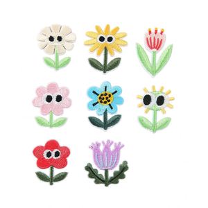 Parches Termoadhesivos/de Pegatina, Mini, Bordados, Lindos, Varios Tipos de Flores, Tulipán, Margarita, para Decorar Ropa, Bolsos y Zapatos - Product Image 1