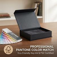 Boîte cadeau magnétique pliable rigide personnalisée, grande boîte en carton noir de luxe avec poignée et couvercle magnétique