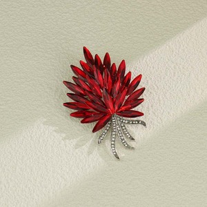 Broche de espiga de trigo de cristal con diamantes de imitación, pin de aleación para mujer, joyería de fiesta - Product Image 4