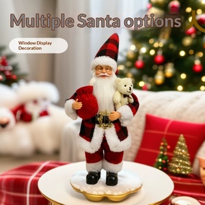 Poupée Père Noël de 12 pouces en position debout, décoration de fenêtre, jouet en peluche pour Noël - Product Image 5