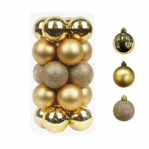 Prezzo all'ingrosso <span class=keywords><strong>OEM</strong></span> personalizzato vendita calda natale ornamento infrangibile decorazioni albero di natale 5cm di plastica natale palla Set - Product Image 1