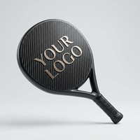 Raquette de padel OEM d'usine, durable et légère, avec noyau EVA personnalisé, plusieurs couches, couleur et motif personnalisés, et grip sur mesure.