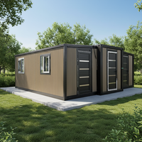 Maison préfabriquée en acier extensible de luxe sur mesure, 2 à 5 chambres, 20 pieds, Villa Casa Cont
