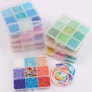 Kit de perles en verre de 3 mm, série colorée, avec trous, perles dispersées, pour bracelet DIY, perles à enfiler, kit DIY, pour l'export. - Product Image 3